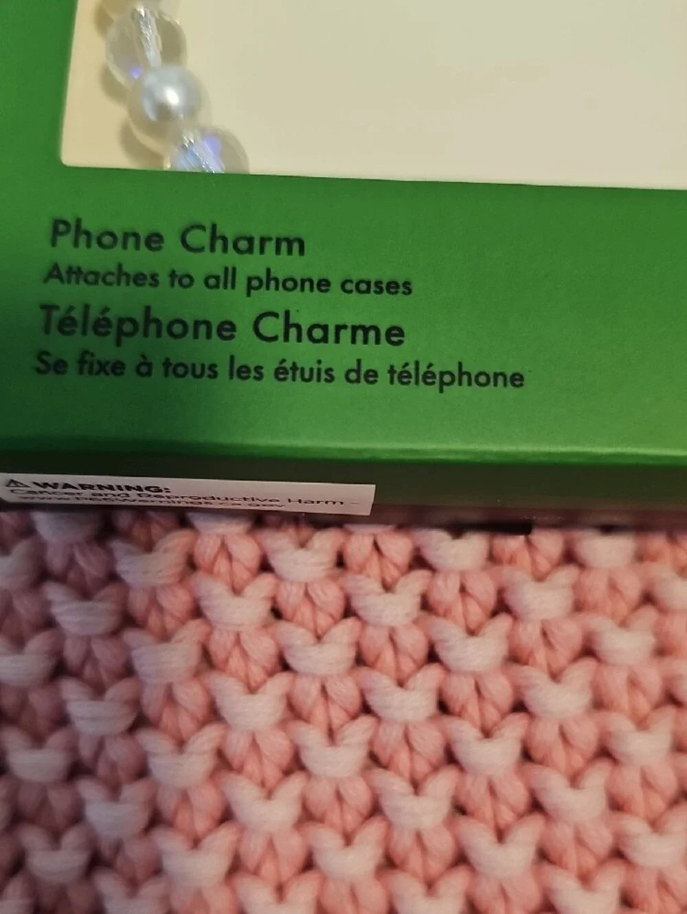 kate spade Silver and White Pearl Phone Charm